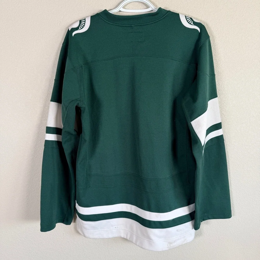 Nike Team Michigan State Spartans Hockey Jersey Youth XL (20) Green NCAA read